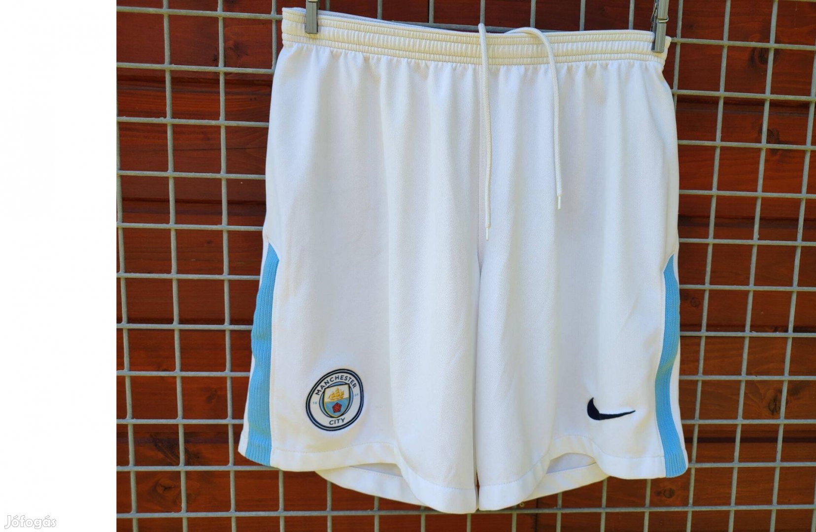 Manchester City eredeti Nike fehér rövid nadrág (L)