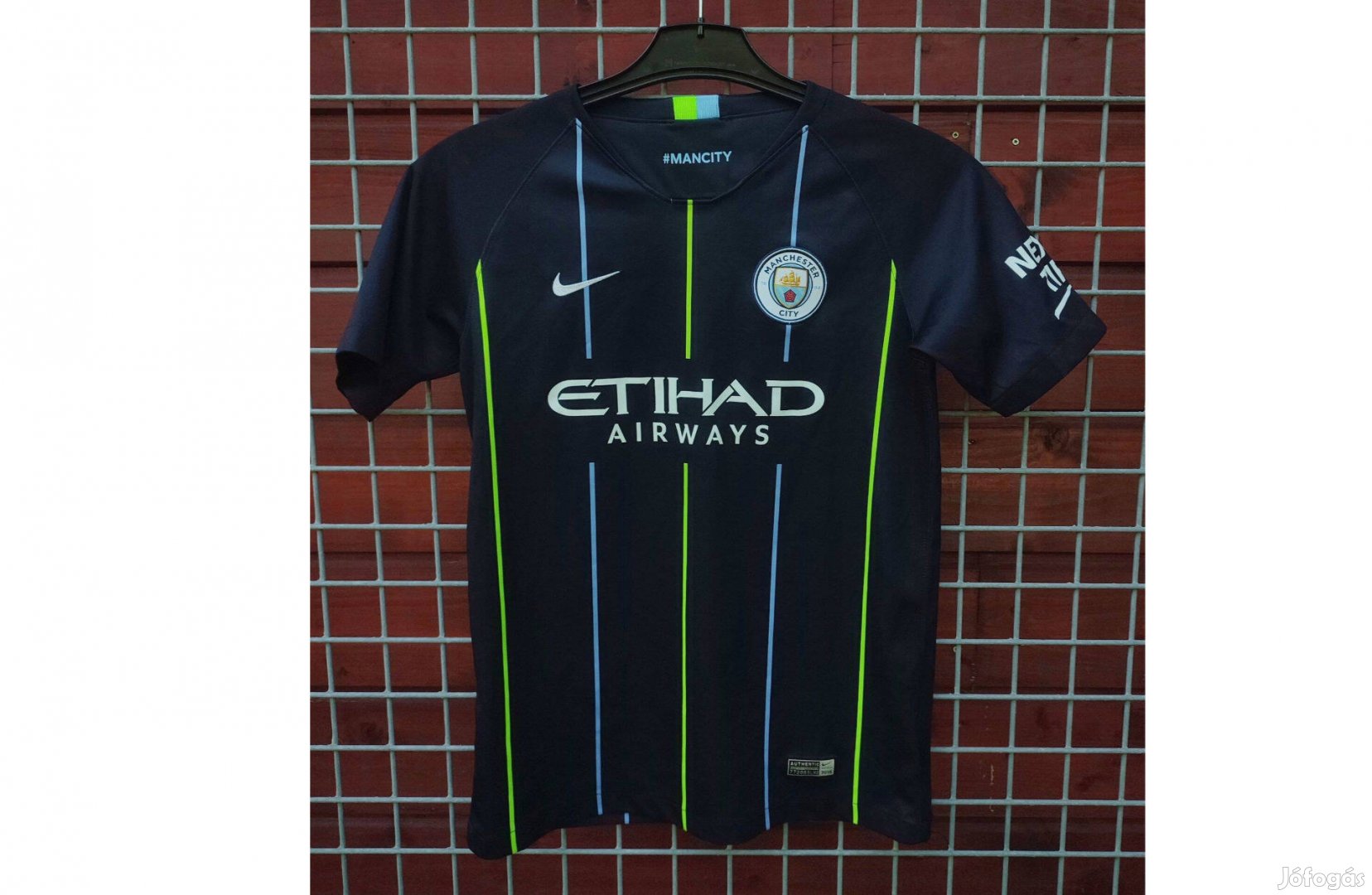 Manchester City eredeti Nike fekete 2018 gyerek mez (147-158)