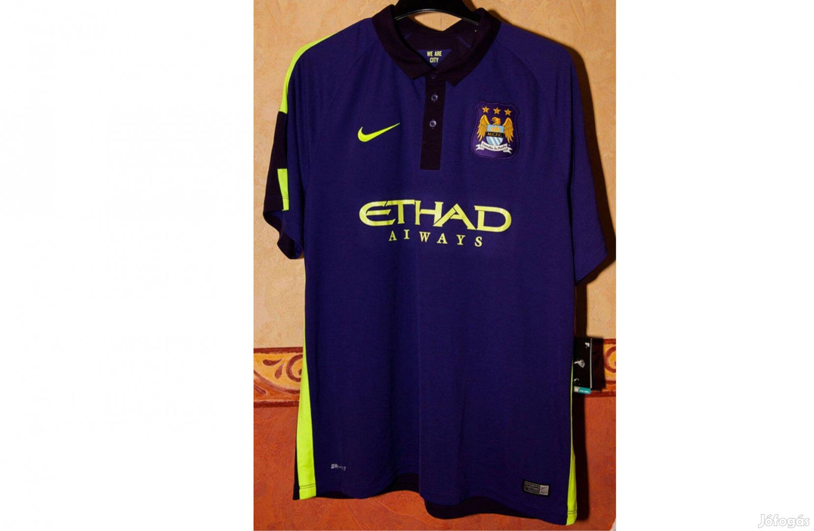 Manchester City eredeti Nike lila 2014-15 focimez (új, címkés) XL