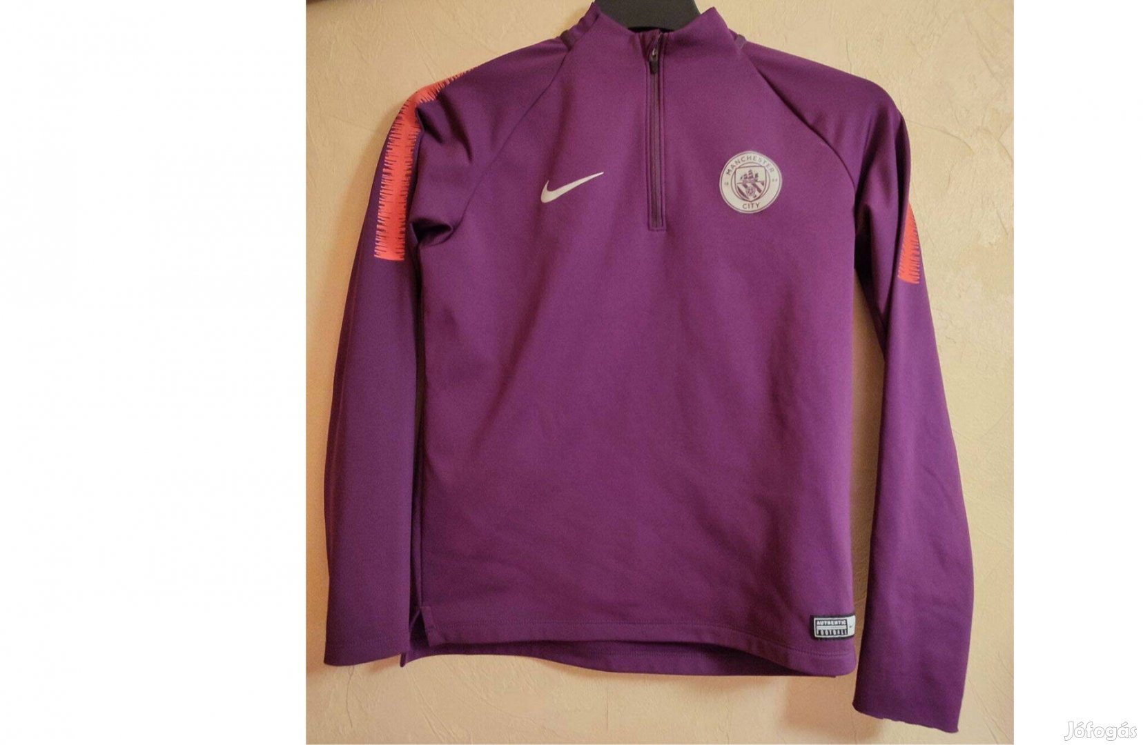 Manchester City eredeti Nike lila gyerek pulóver (147-158)