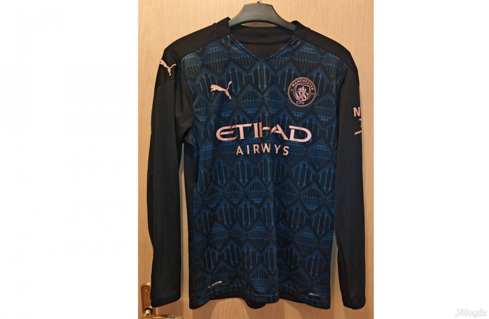 Manchester City eredeti fekete Puma 2020-21 hosszú ujjú mez