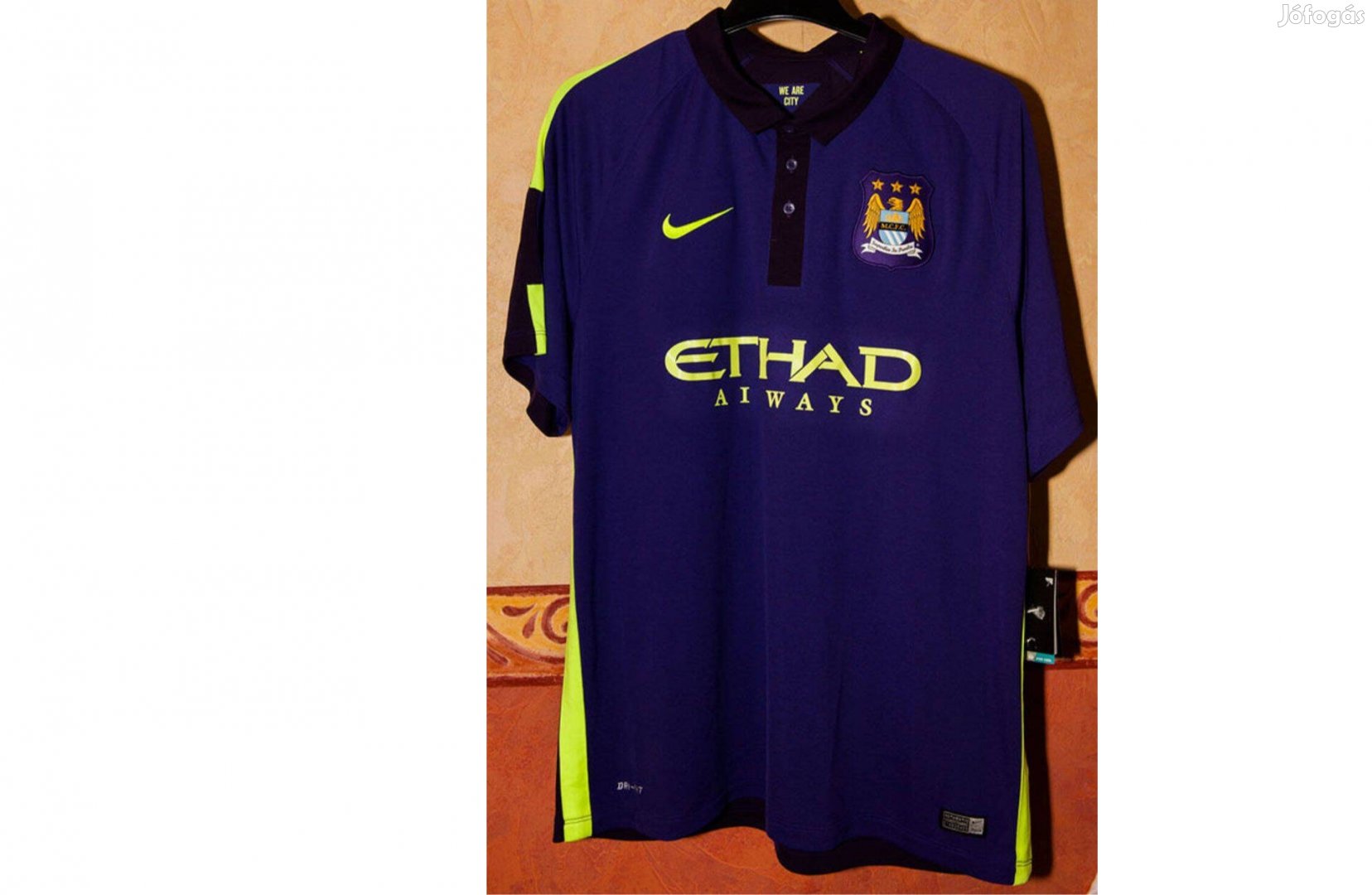 Manchester City lila eredeti Nike 2014-15 focimez (új, címkés) XL