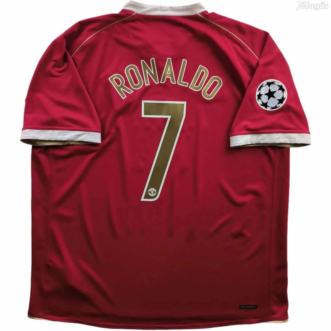 Manchester United 2006-07 Nike hazai Ronaldo BL foci mez XXL-es