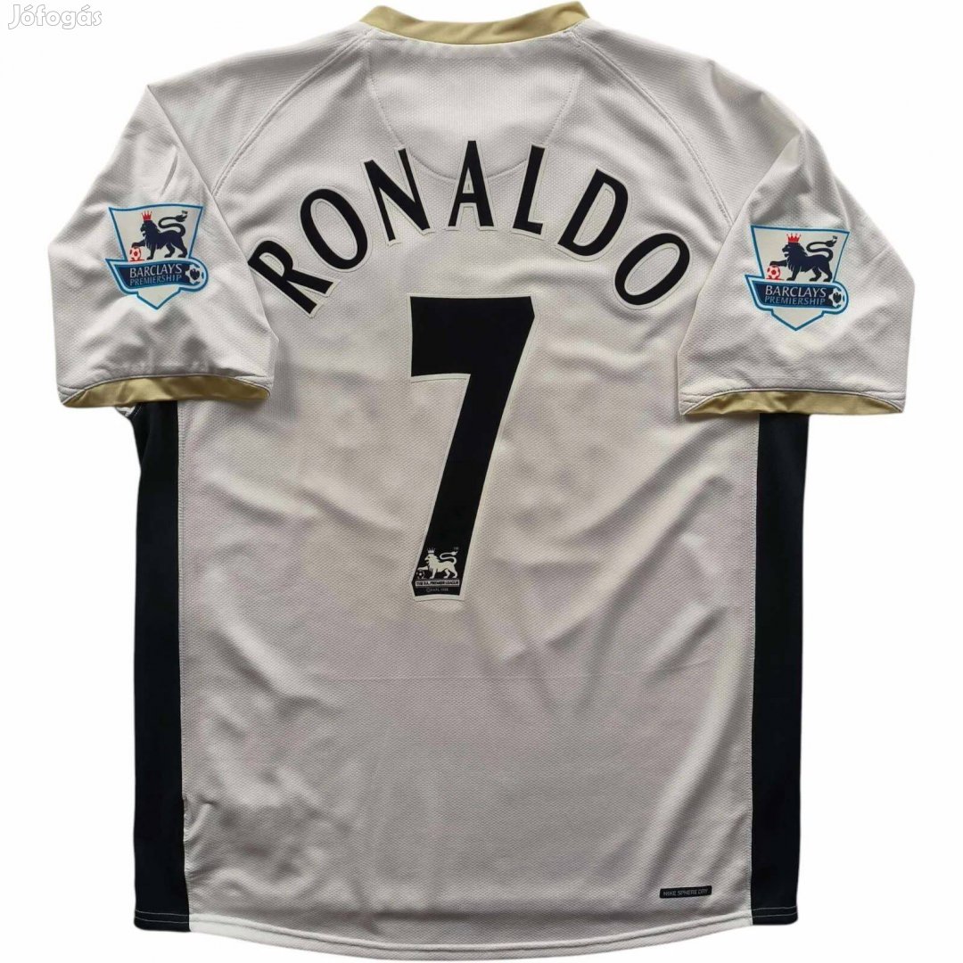 Manchester United 2006-07 Nike vendég Cristiano Ronaldo foci mez L-es