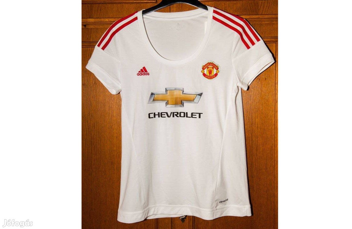 Manchester United 2015-ös eredeti fehér adidas női focimez L