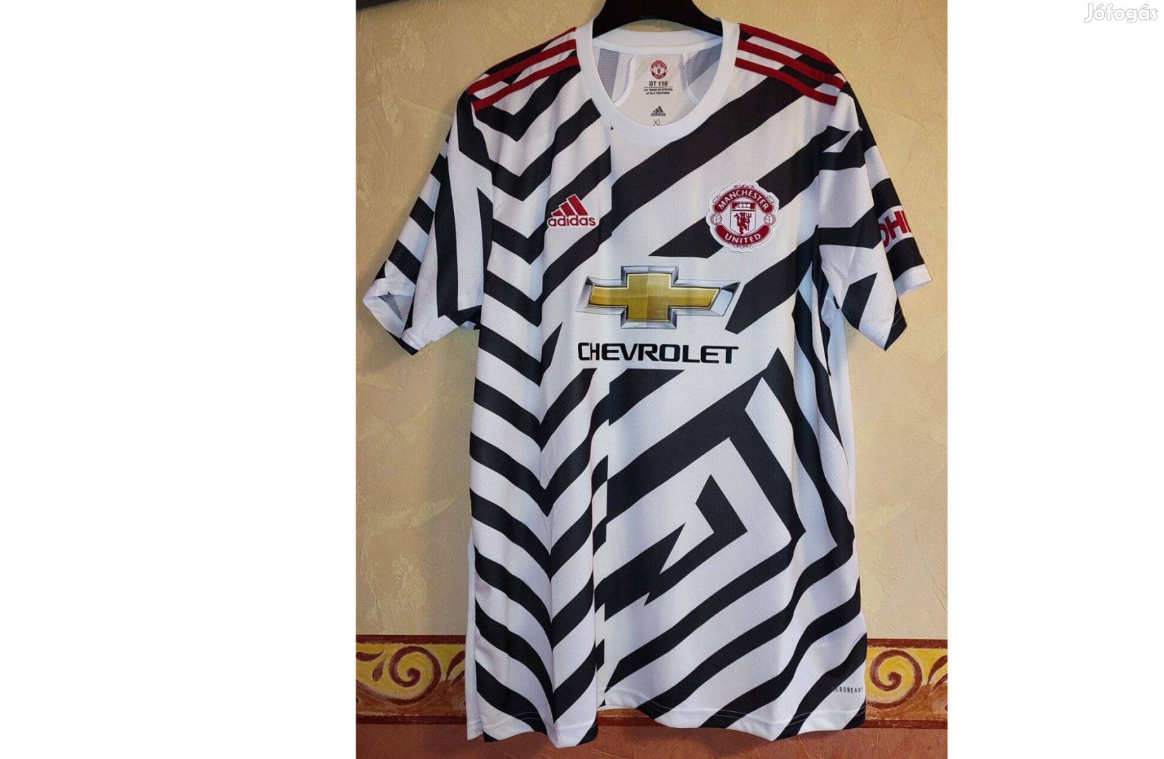 Manchester United 2020-21 fekete fehér eredeti adidas mez (XL)