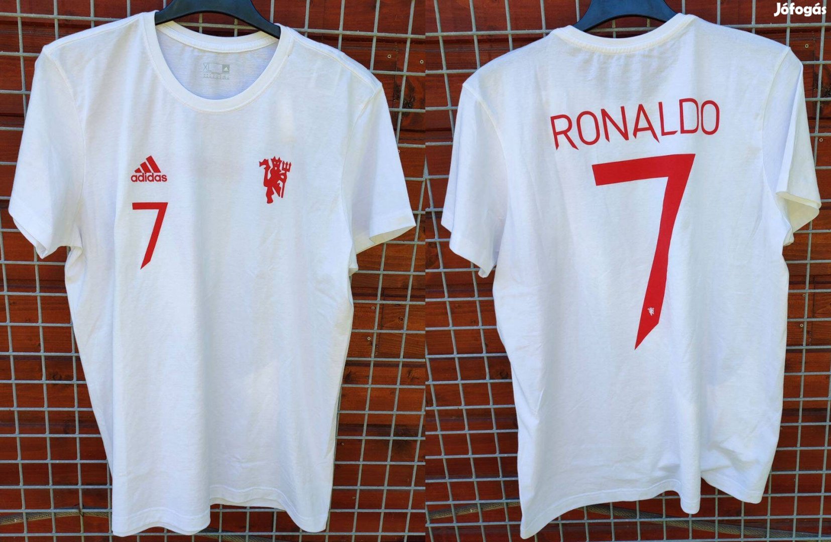Manchester United Cristiano Ronaldo eredeti adidas fehér póló (XL)