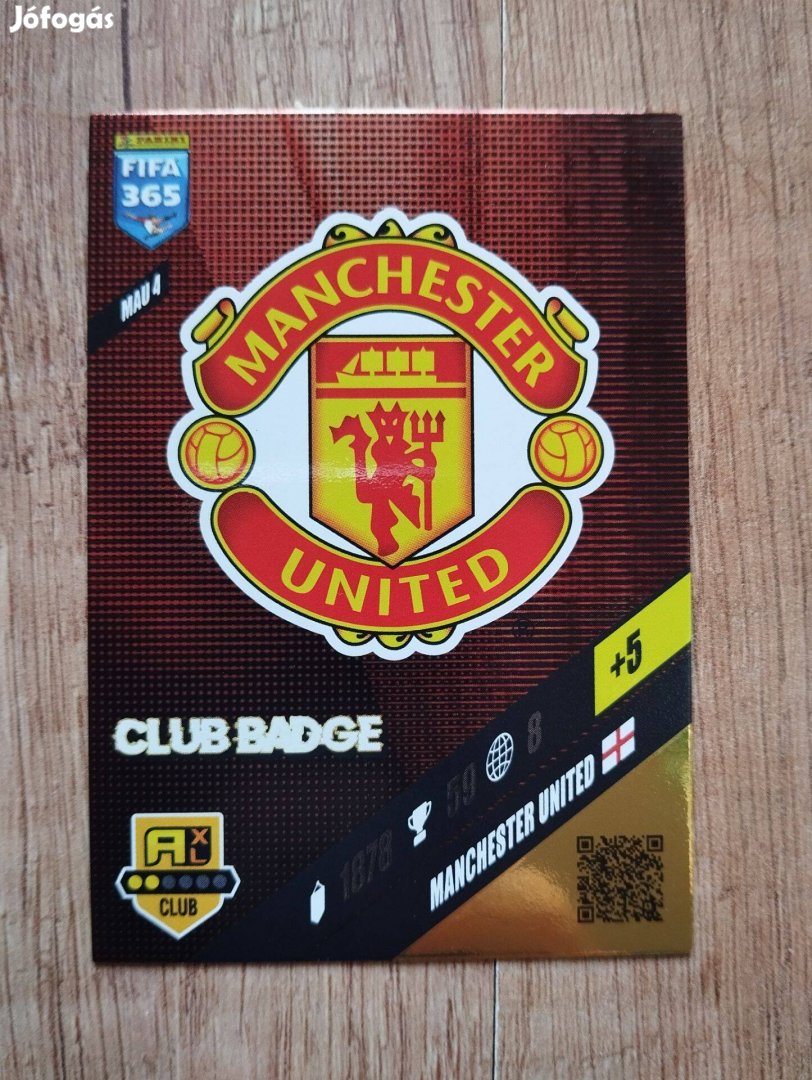 Manchester United FIFA 365 2024 Club Badge Címer Logo focis kártya