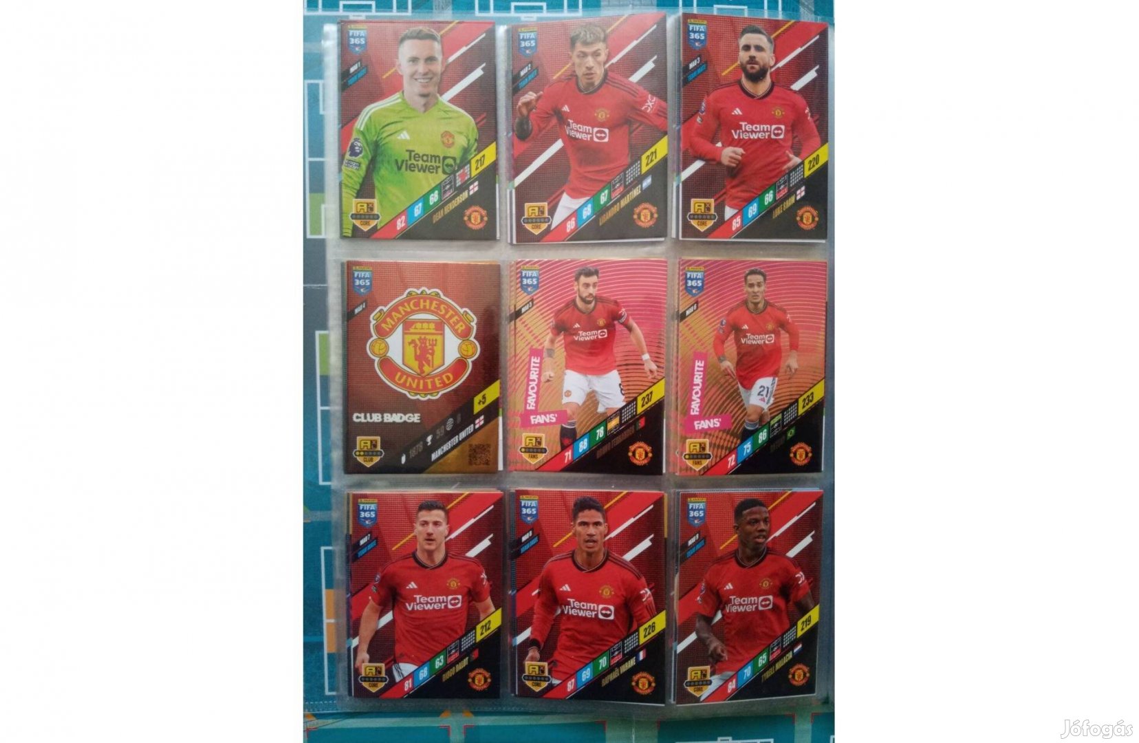 Manchester United Teljes sor Panini Fifa 365 2024 kártya