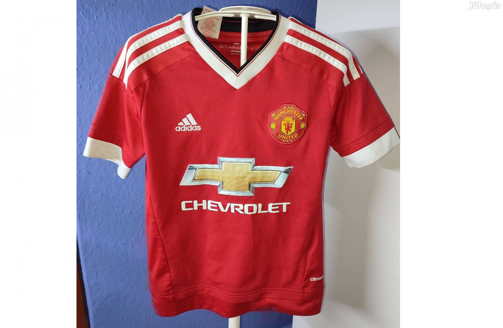 Manchester United eredeti adidas 15-16-os piros gyerek mez (140-es)