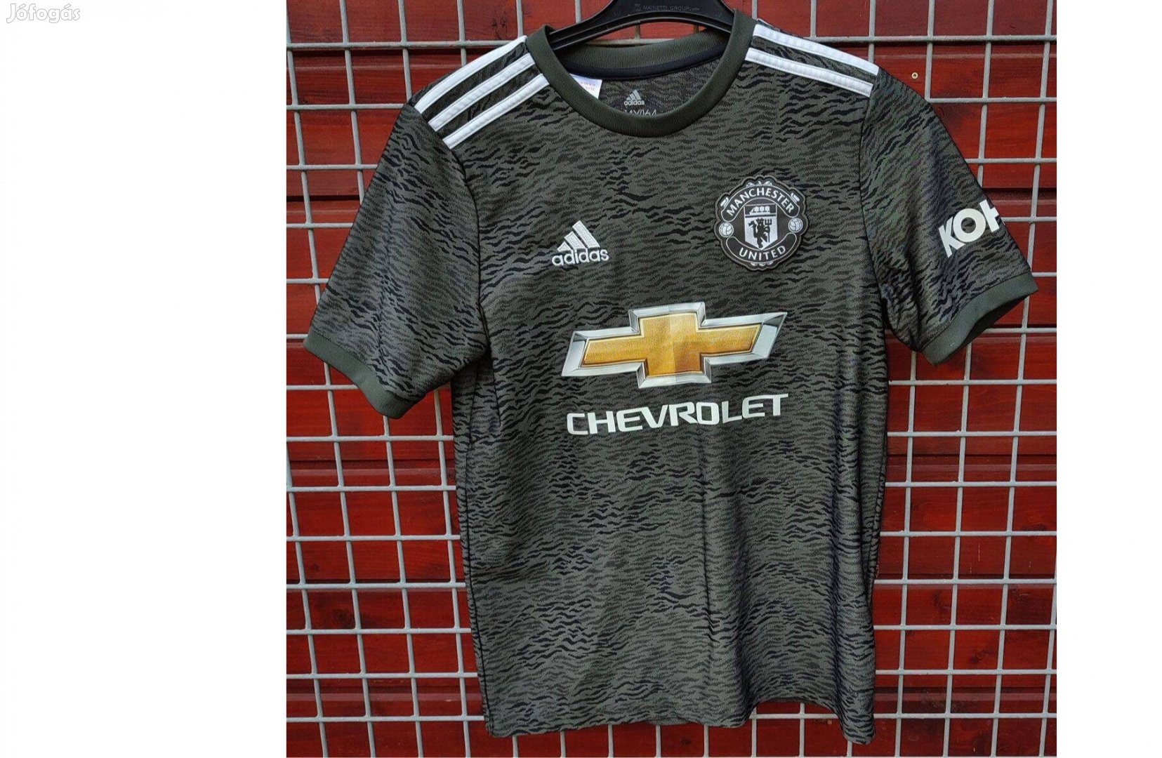 Manchester United eredeti adidas 2020-21-es sötétzöld gyerek mez (164)