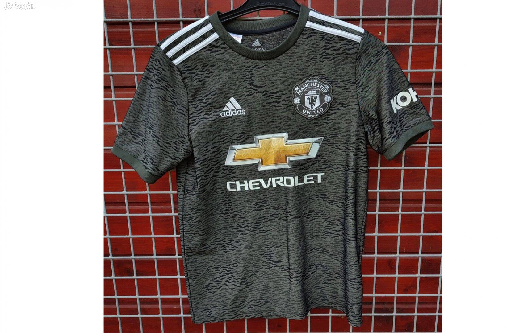 Manchester United eredeti adidas 2020-21-es sötétzöld gyerek mez (164)