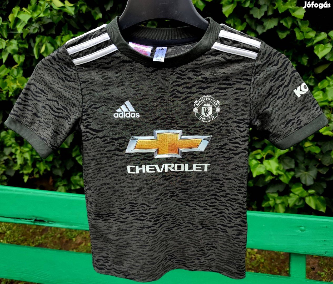 Manchester United eredeti adidas 2020-21-es zöld gyerek mez (116)