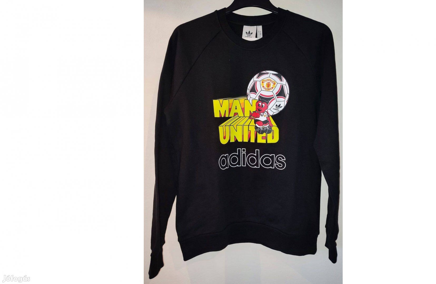 Manchester United eredeti adidas Originals fekete pulóver (M-es)