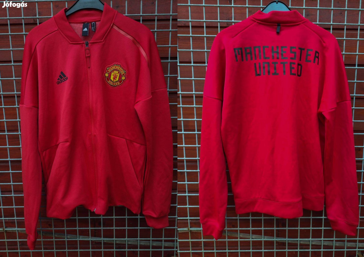 Manchester United eredeti adidas cipzáras felső (M)