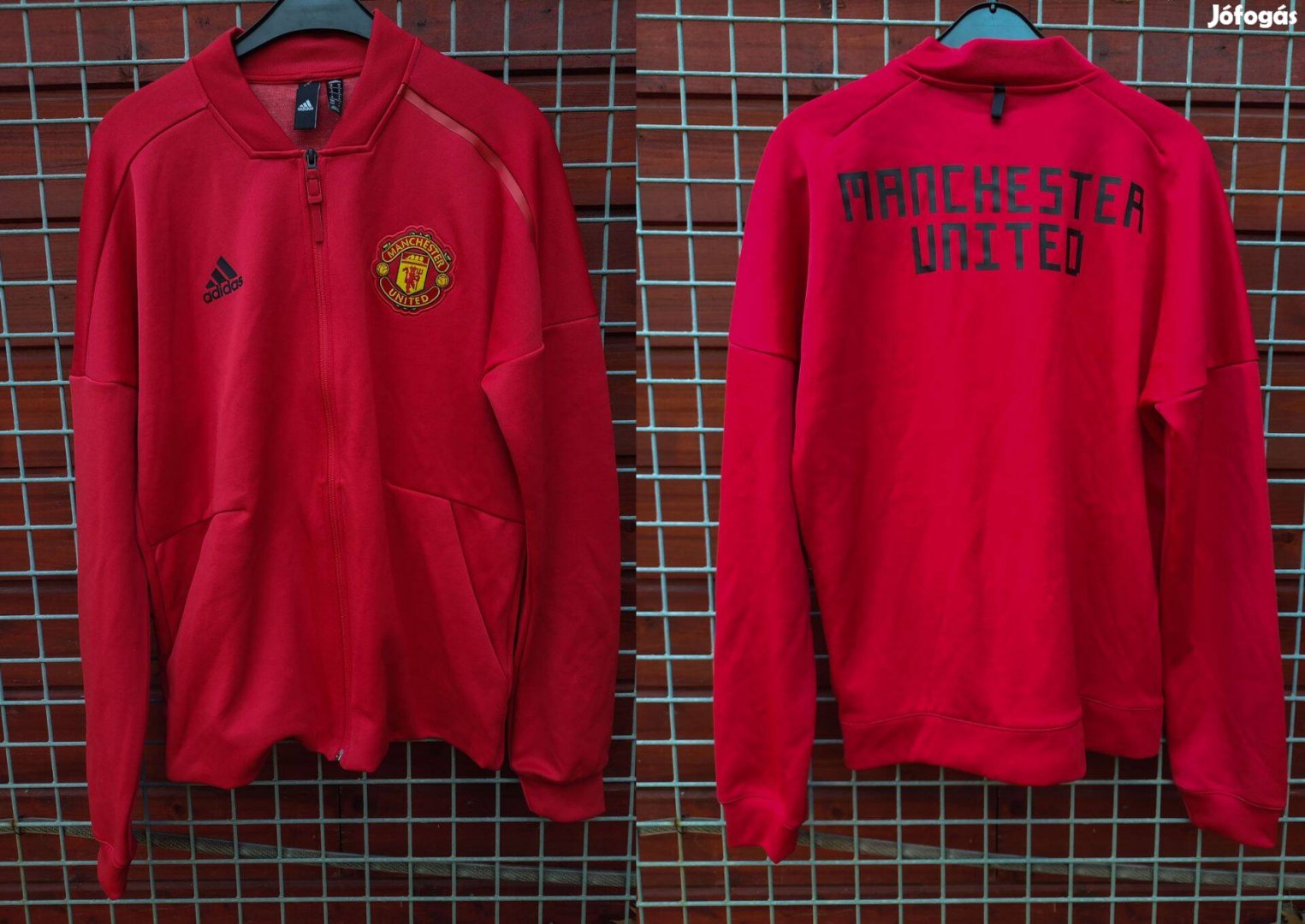 Manchester United eredeti adidas cipzáras felső (M)