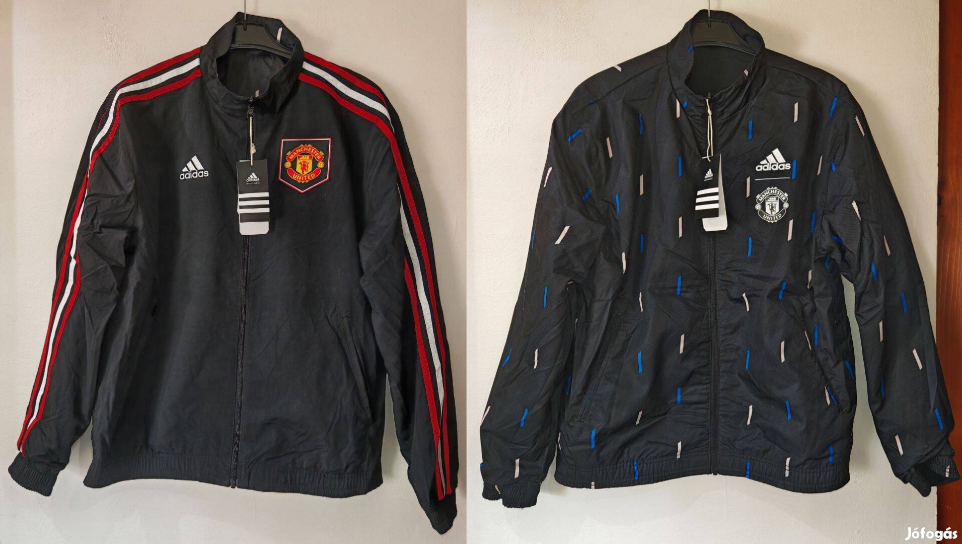 Manchester United eredeti adidas dupla oldalú kifordítható dzseki