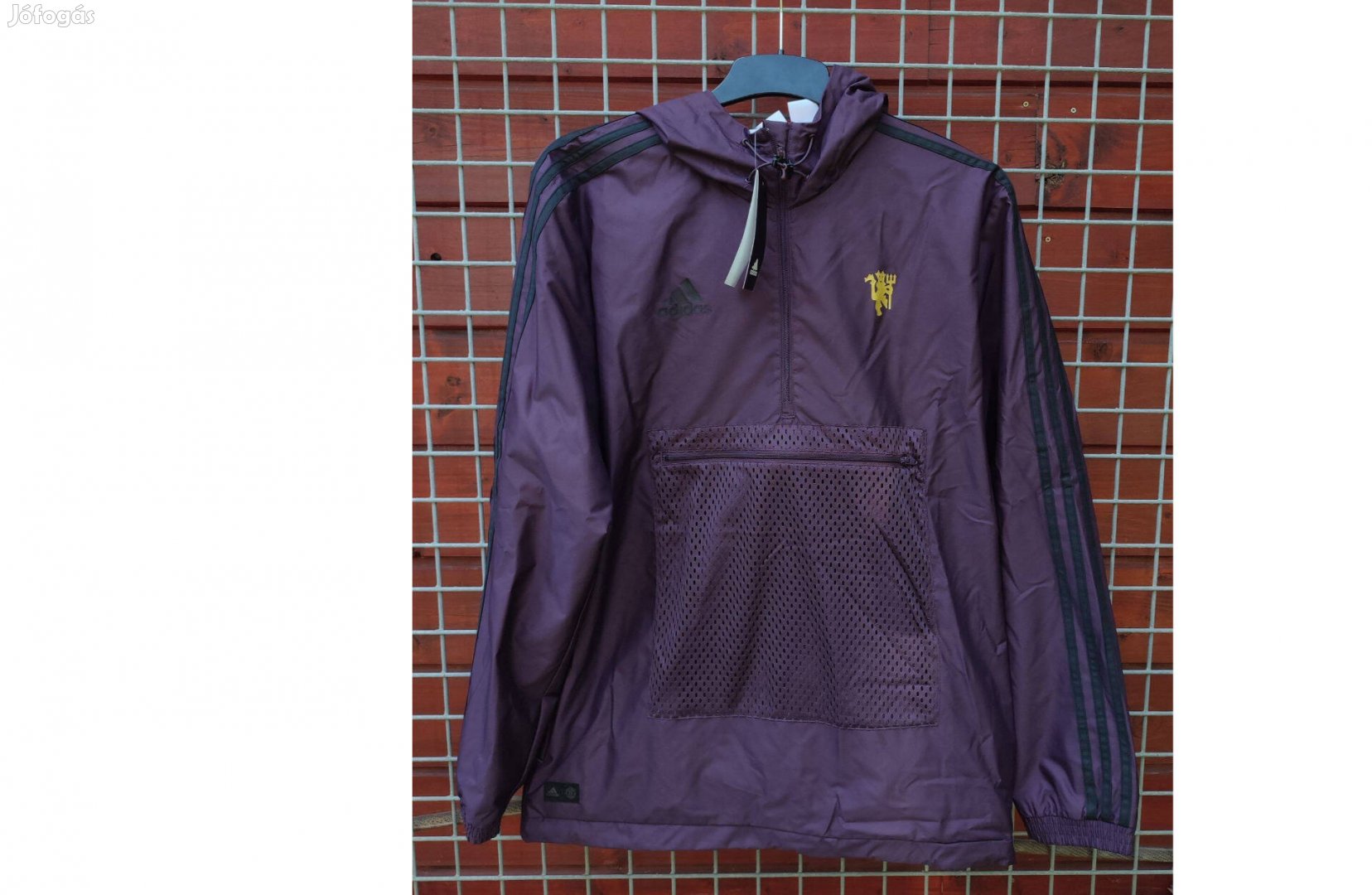 Manchester United eredeti adidas lila bebújós széldzseki (M)
