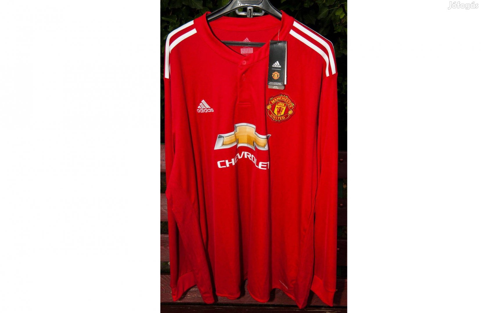 Manchester United eredeti adidas piros 2017-18 hosszú ujjú mez (3XL)