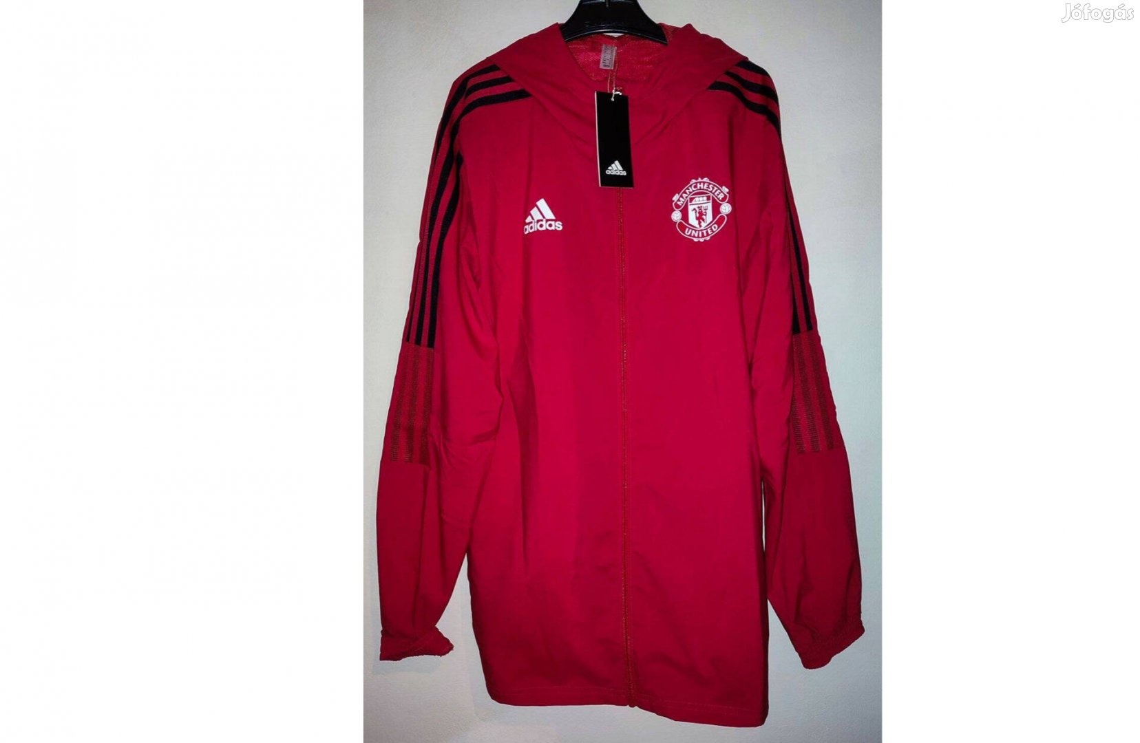Manchester United eredeti adidas piros kapucnis dzseki (M-es)
