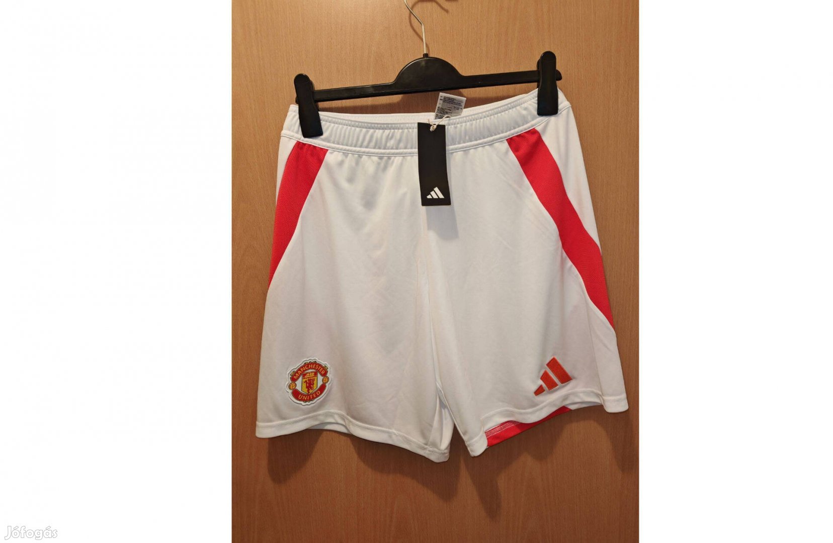 Manchester United fehér eredeti adidas 2024-25 rövid nadrág (M-es)