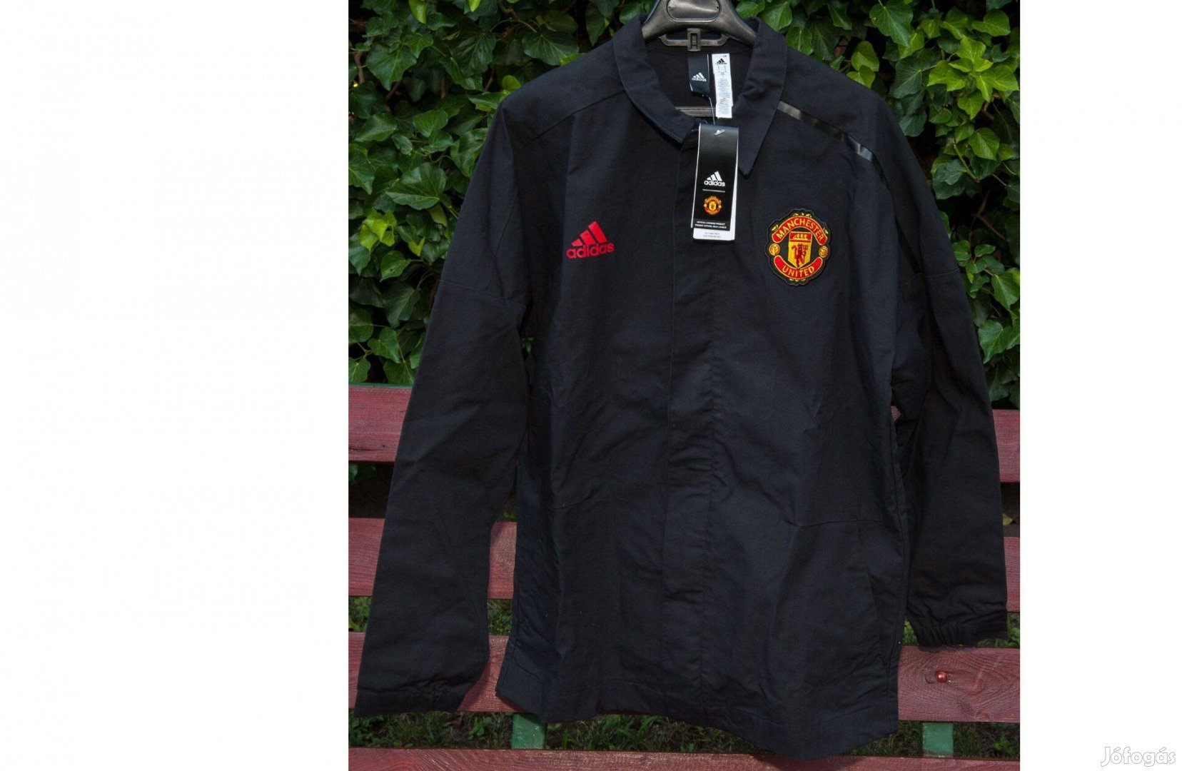 Manchester United fekete eredeti adidas kabát (M)