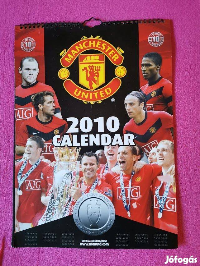 Manchester United naptár 2010.-es, ritkaság!