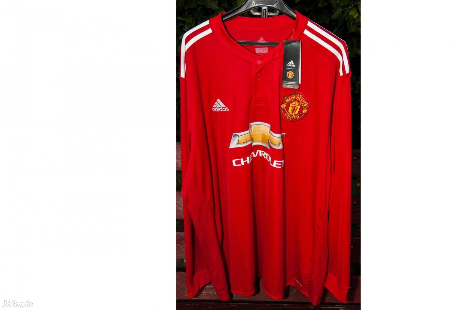 Manchester United piros eredeti adidas 2017-18 hosszú ujjú mez (3XL)
