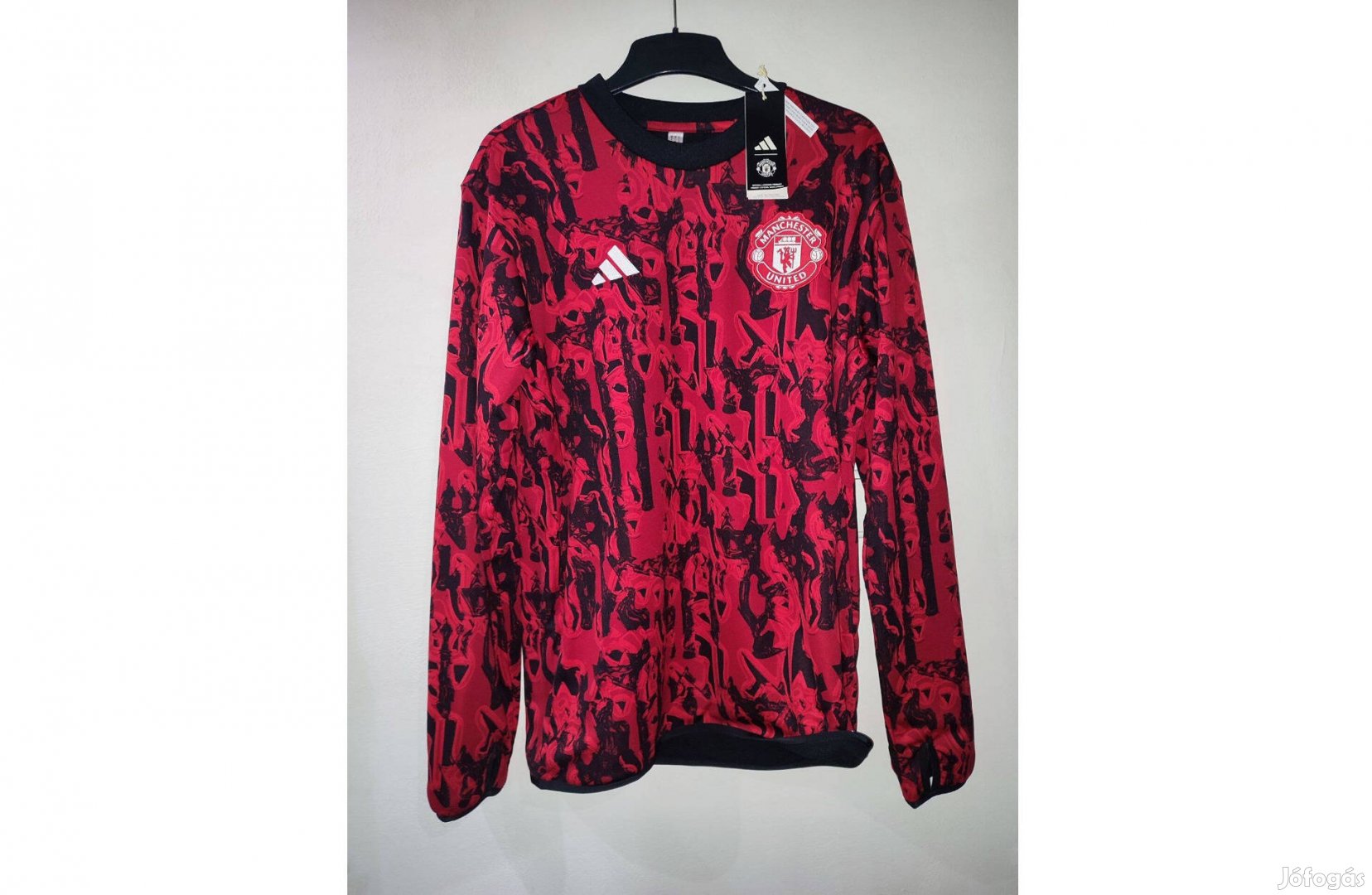 Manchester United piros fekete eredeti adidas thermo felső