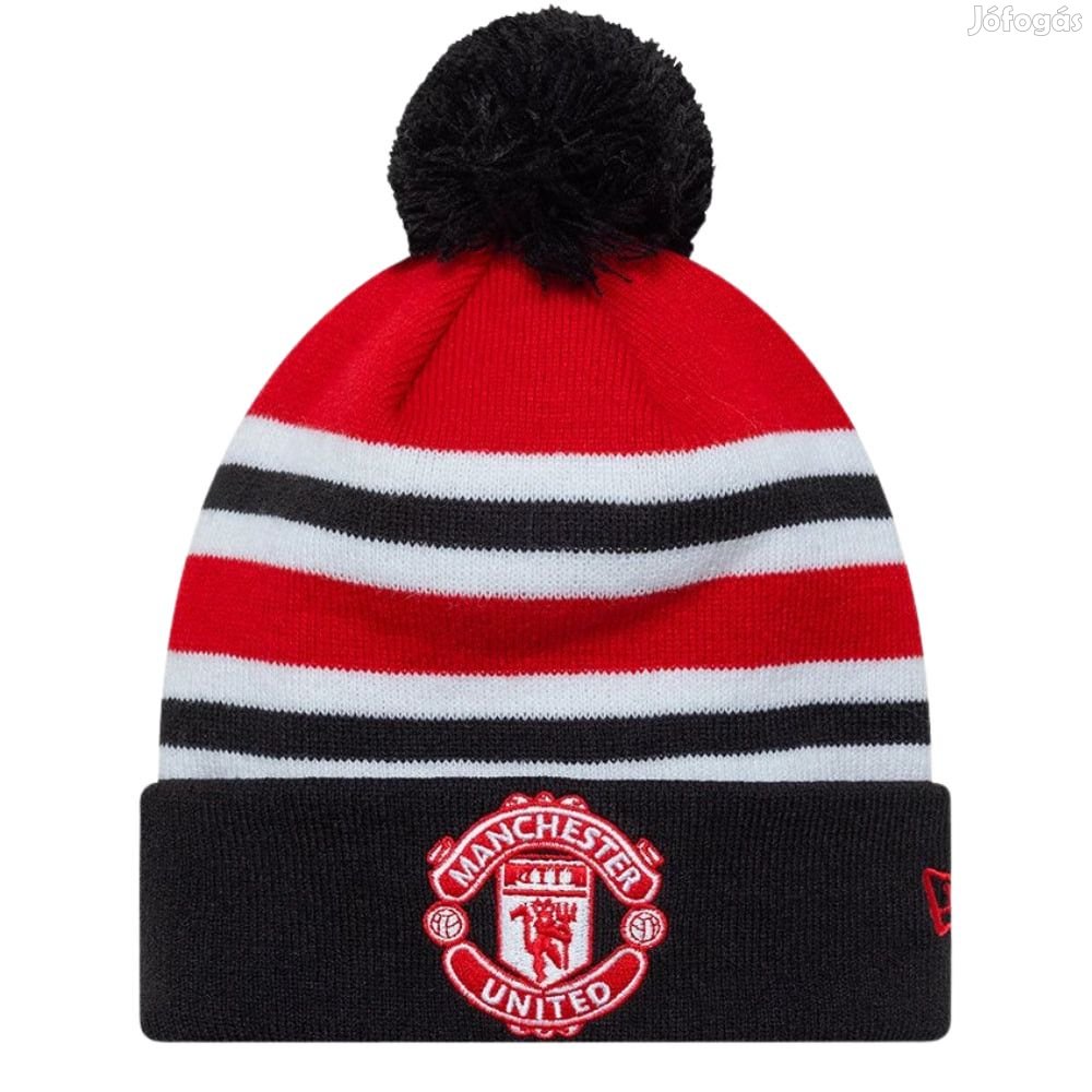 Manchester United sapka kötött New Era bojtos csíkos
