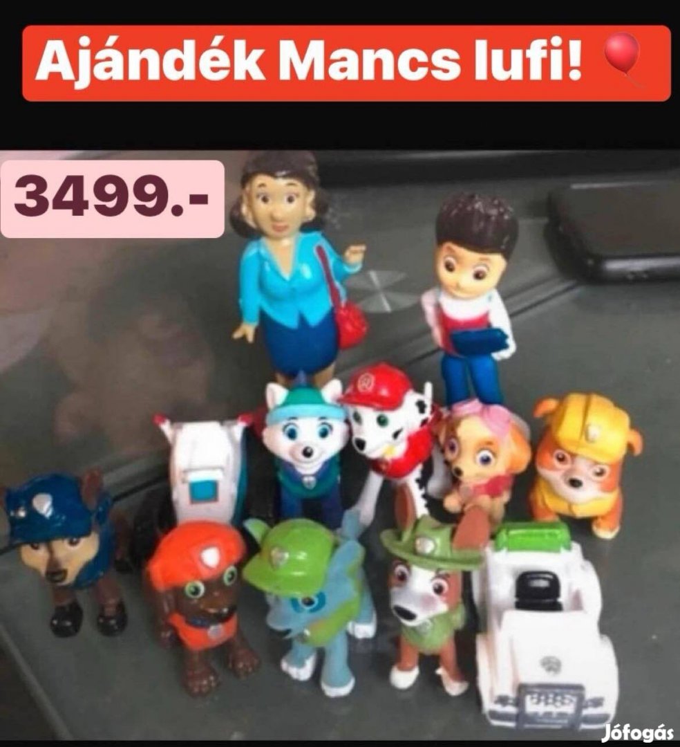 Mancs Őrjárat 12 mini figura Tortadísznek is