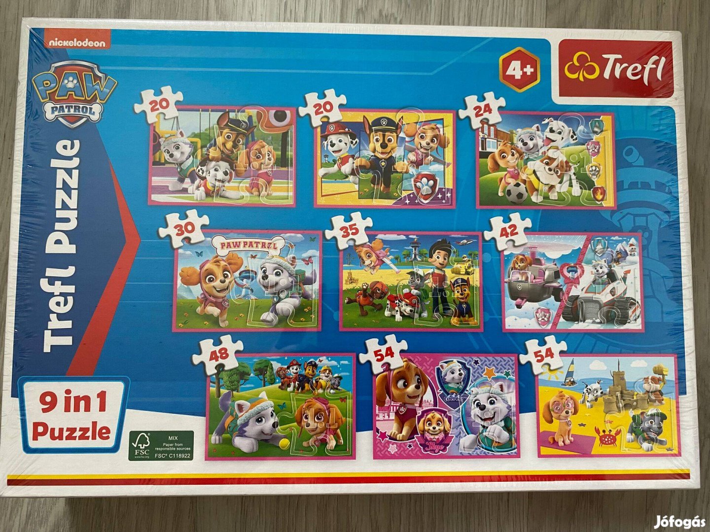 Mancs őrjárat kirakó, Paw Patrol puzzle, 9 in 1