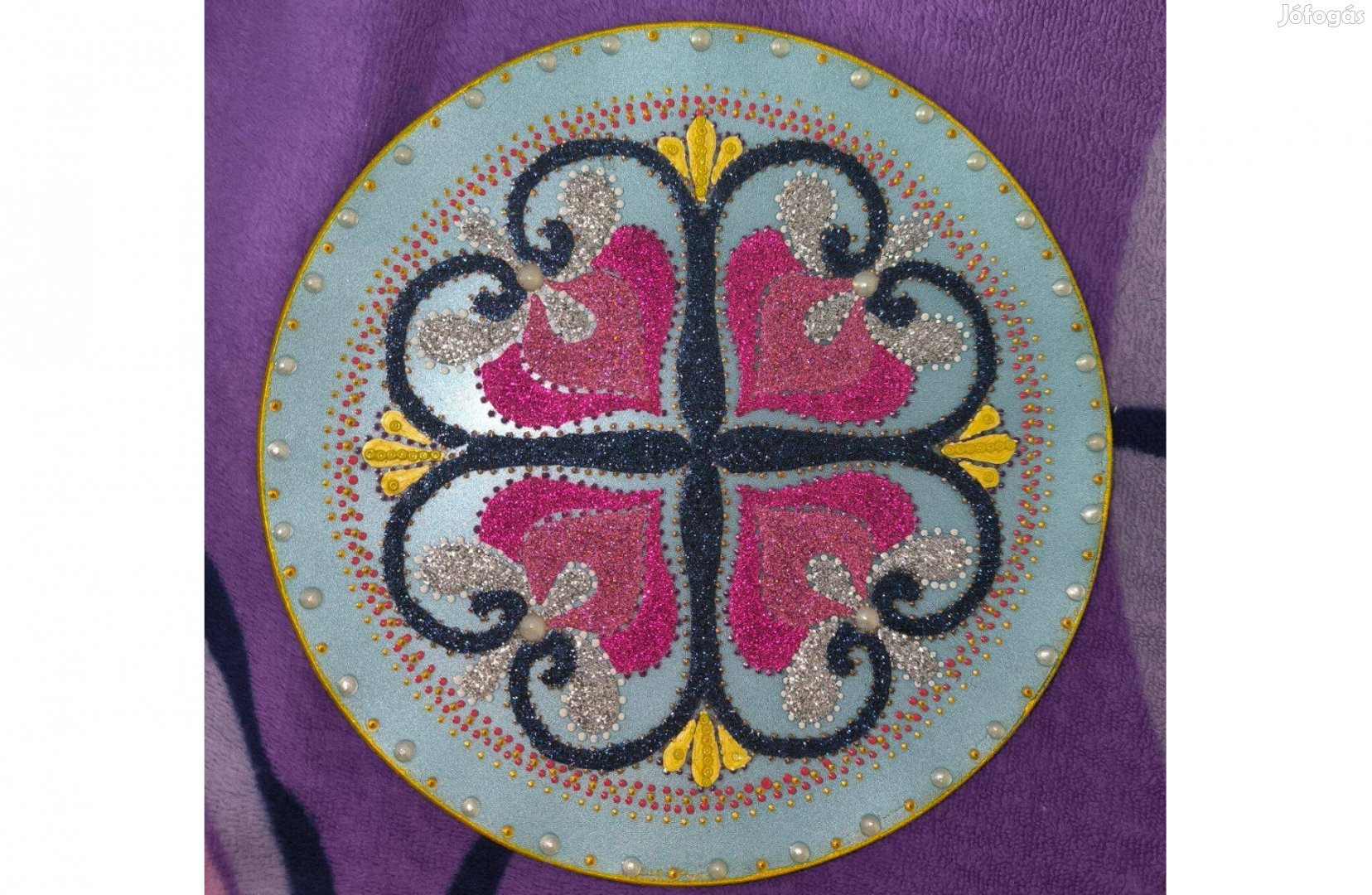 Mandala üvegfestészet kézműves