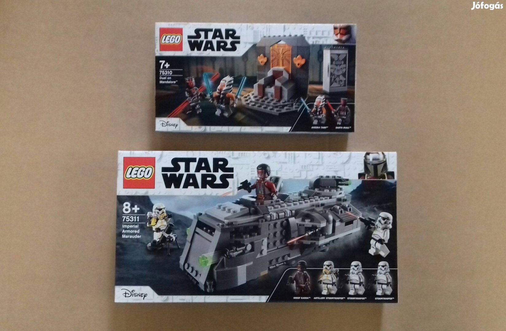 Mandalóri új Star Wars LEGO 75310 Párbaj + 75311 Martalóc Foxpost árba