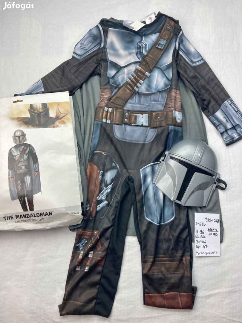 Mandalorian jelmez, Star Wars jelmez, új 5-6 év Dkh249