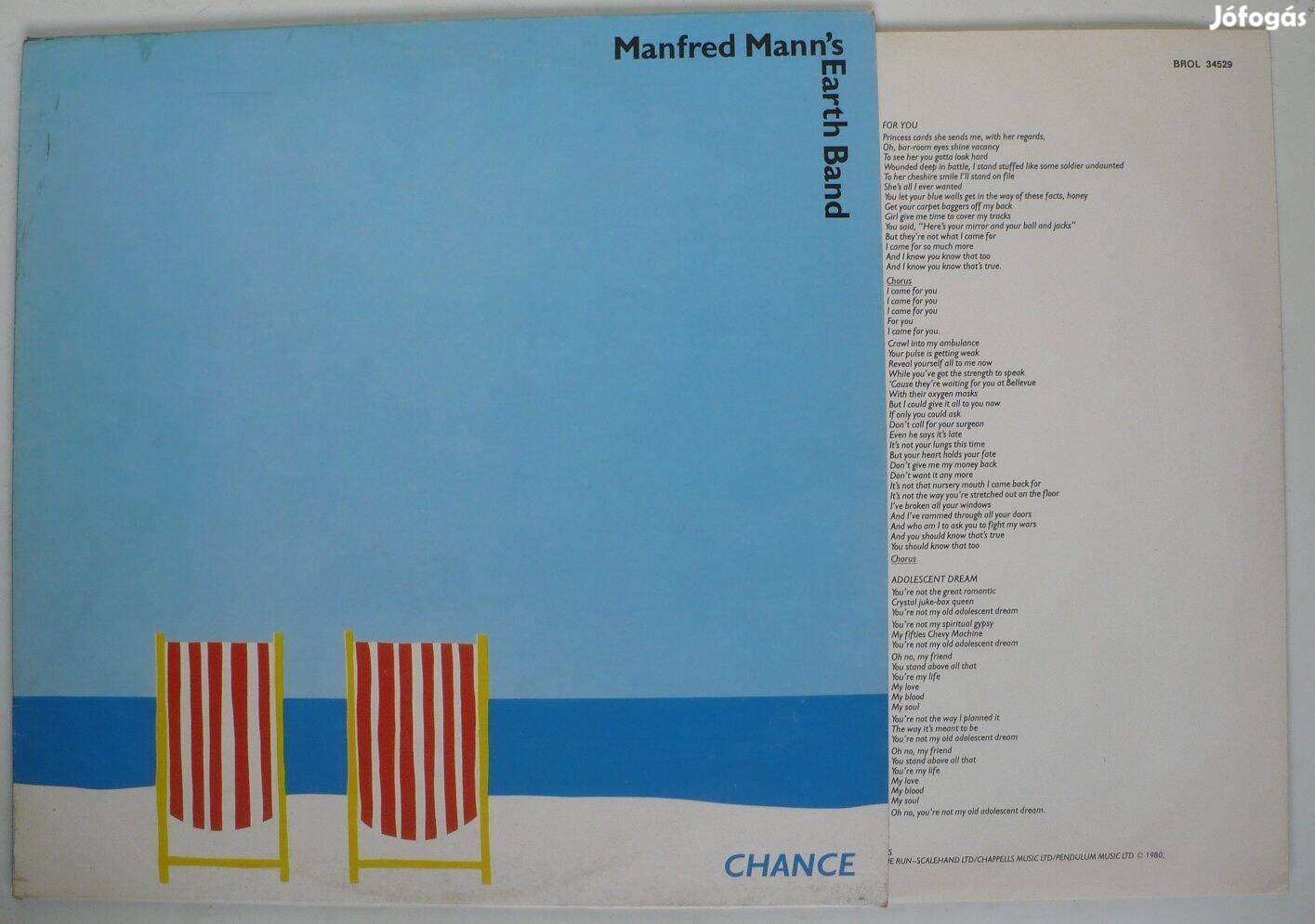 Manfred Mann's Earth Band: Chance (olasz nyomású LP)