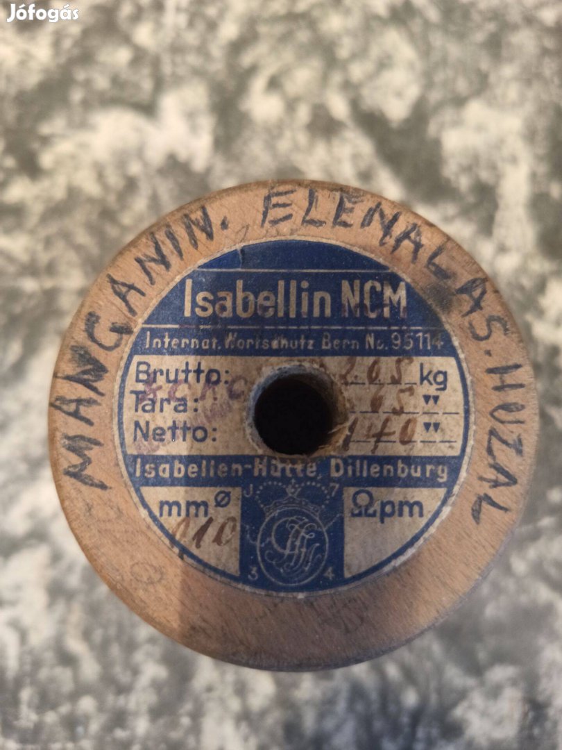 Manganin ellenálláshuzal - Isabellin - 0,10