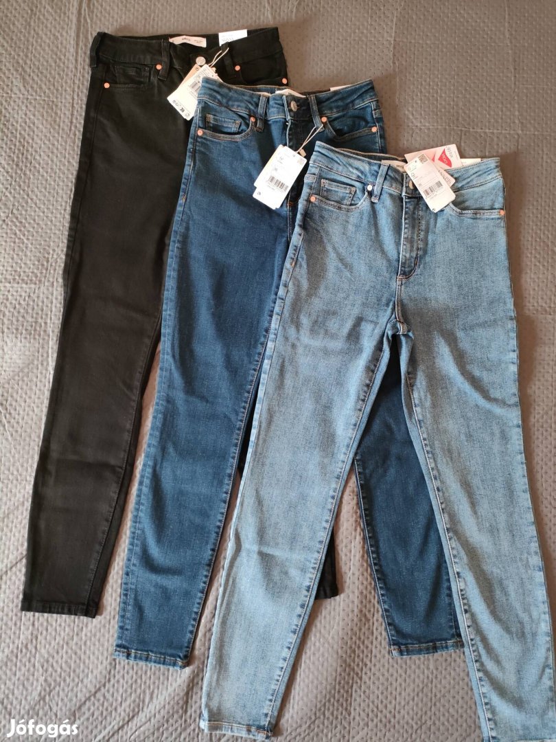 Mango címkés 36-os magas derekú skinny farmer