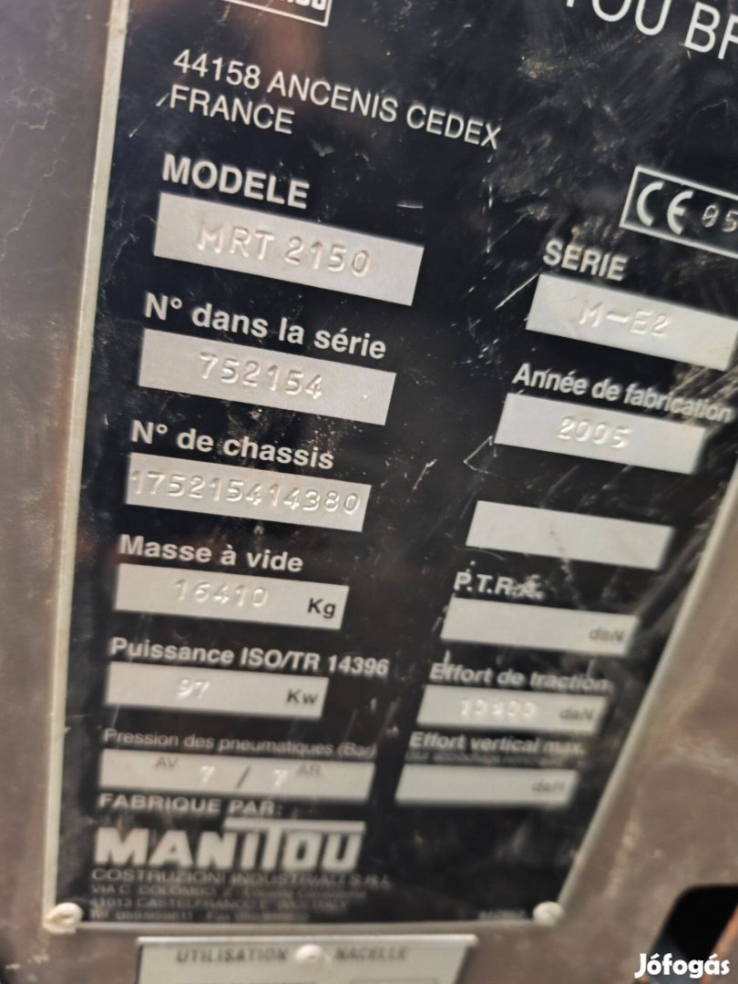 Manitou teleszkópos rakodó