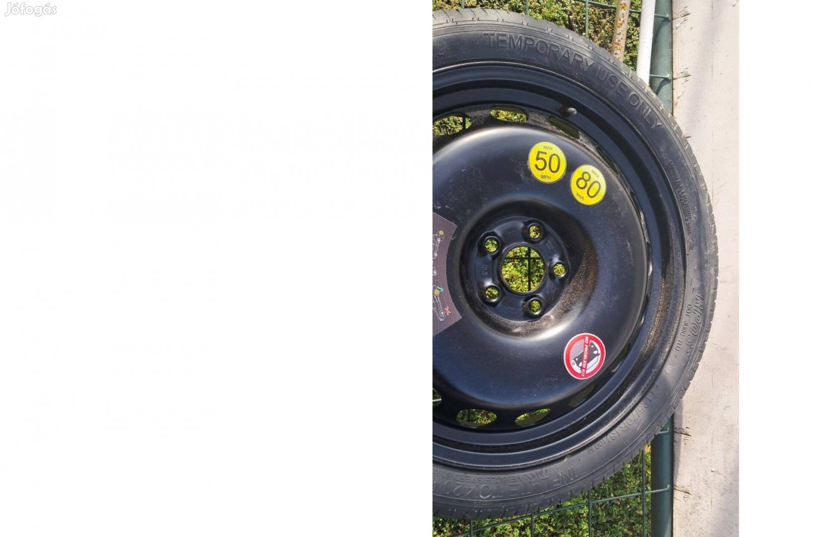 Mankókerék szükségkerék eladó, T12570 R18 - 5x100
