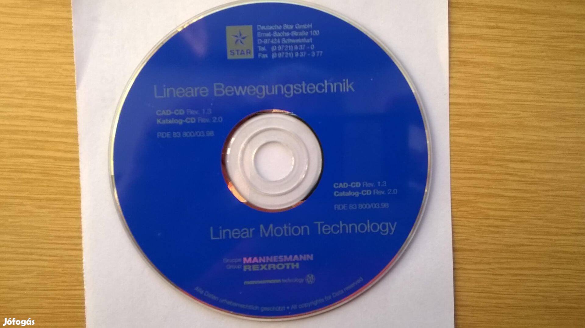 Mannesmann-Rexroth termékkatalógus CD 1998 ,német nyelvű