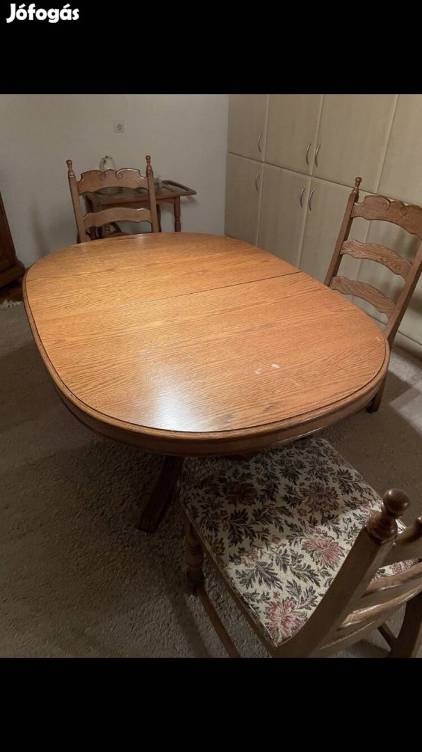 Manó bútor Bodol tölgy étkező asztal 6 székkel Országos kiszállítás 