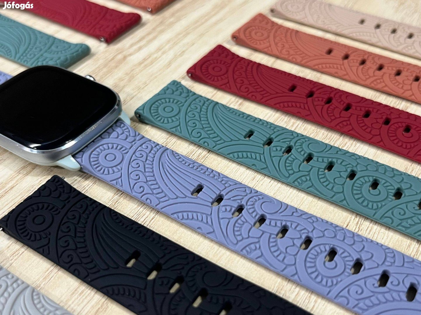 Maori mintás szilikon óraszíj 20mm-es órához