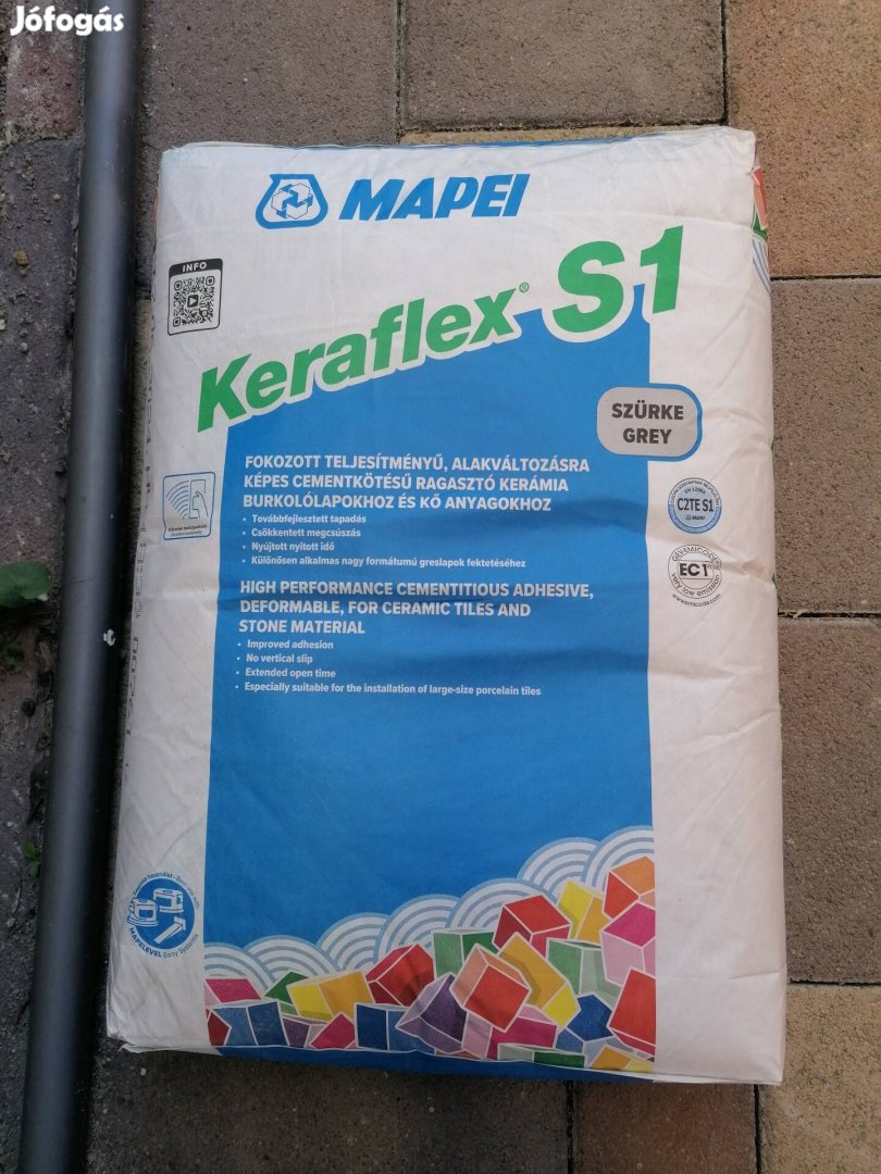 Mapei Keraflex S1 szürke 25 kg bontatlan szinte ingyen elvihető 