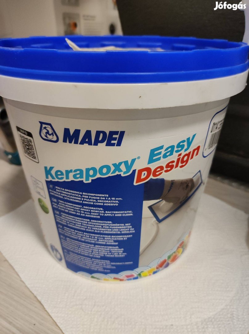 Mapei Kerapoxy Easy Design epoxi fugázó 114 antracit színben