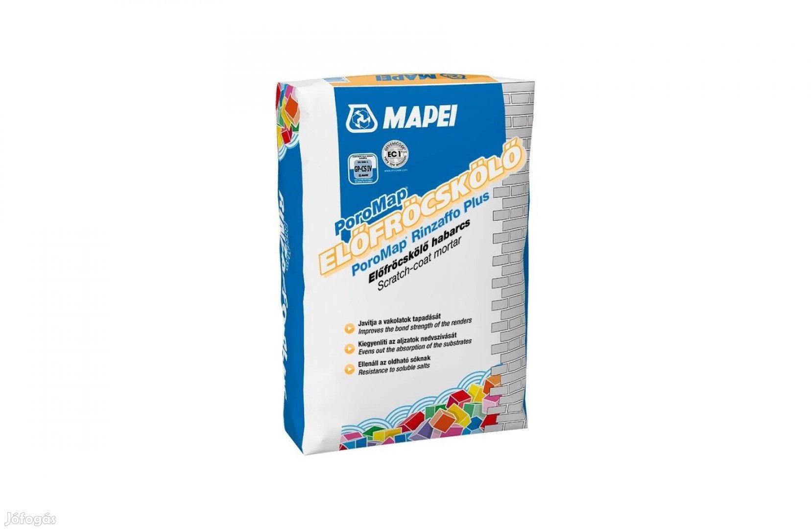 Mapei Poromap Rinzaffo Plus 25kg sóálló előfröcskölő 2360 Ft/zsák