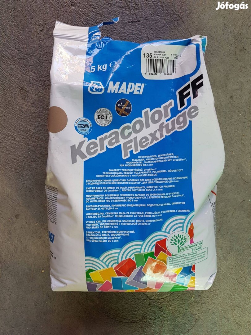 Mapei fúgázó aranypor golden dust 135 bontatlan flexfuge 5 kg