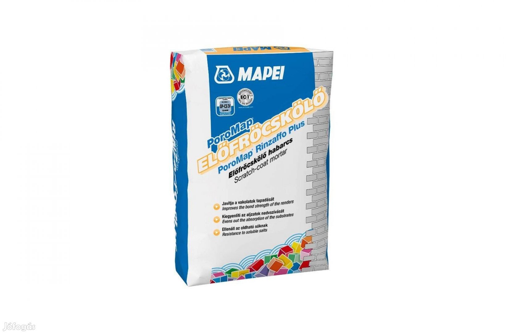 Mapei sóálló előfröcskölő Poromap Rinzaffo Plus 25kg 2360 Ft/zsák