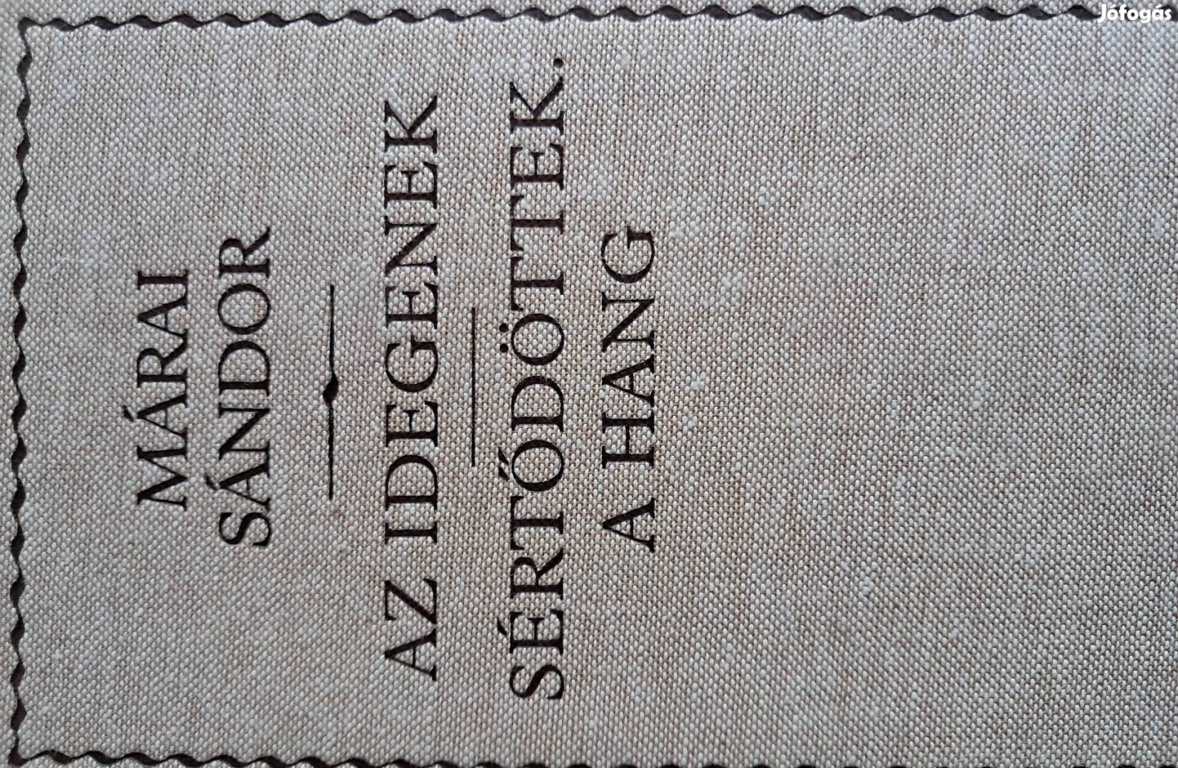 Márai Idegenek, Sértődöttek, A Hang