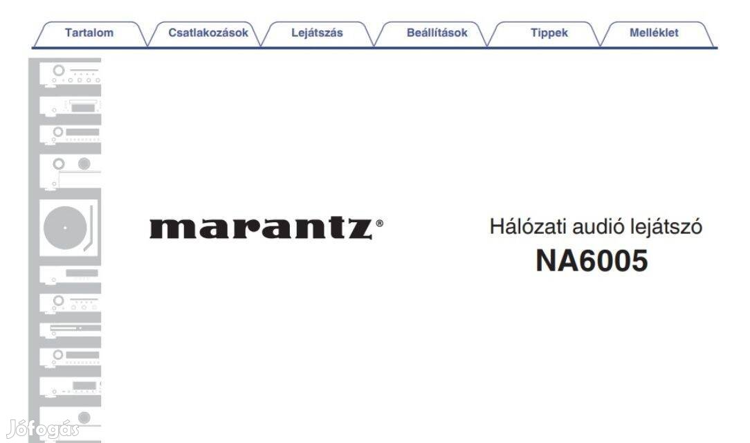 Marantz NA6005 Magyar nyelvű Használati utasítás